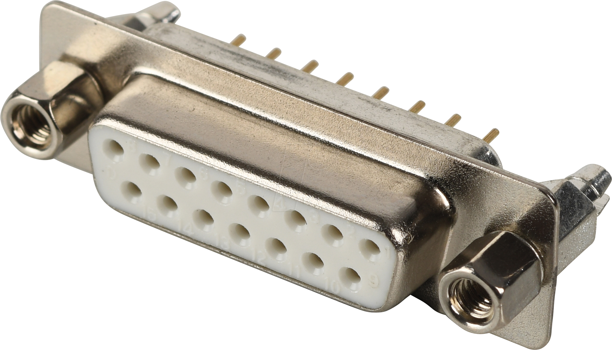 W+P 106-15-2-3-C - D-SUB Buchse, 15-polig, gestanzte Kontakte, vergoldet
