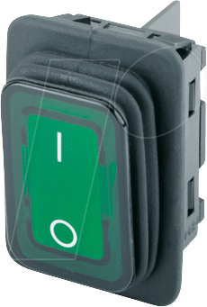 WIPPE 1935.3118 - Wippschalter, 2x Aus, beleuchtet, grün, I-O