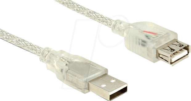 DELOCK 83883 - USB 2.0 Kabel, A Stecker auf A Buchse, 2 m