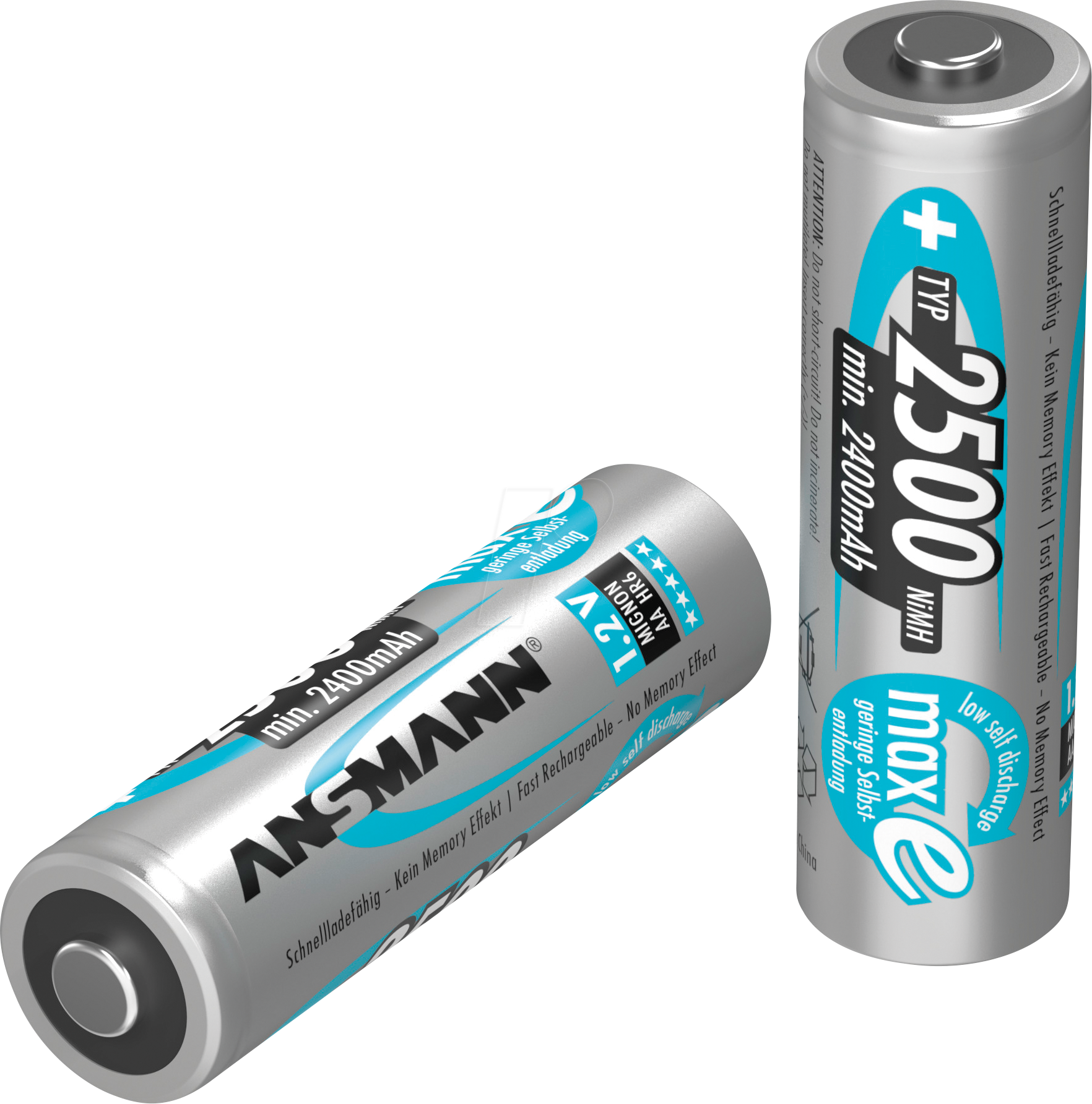 ANS 5035431 - maxE, NiMh Akku, AA (Mignon), 2500 mAh, 1er-Pack