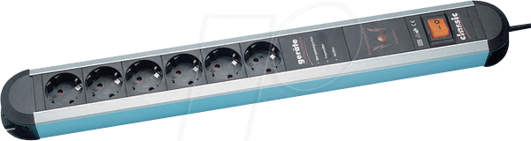 BACH 331.071 - Steckdosenleiste, PRIMO, Typ F - CEE 7/3, 6-fach