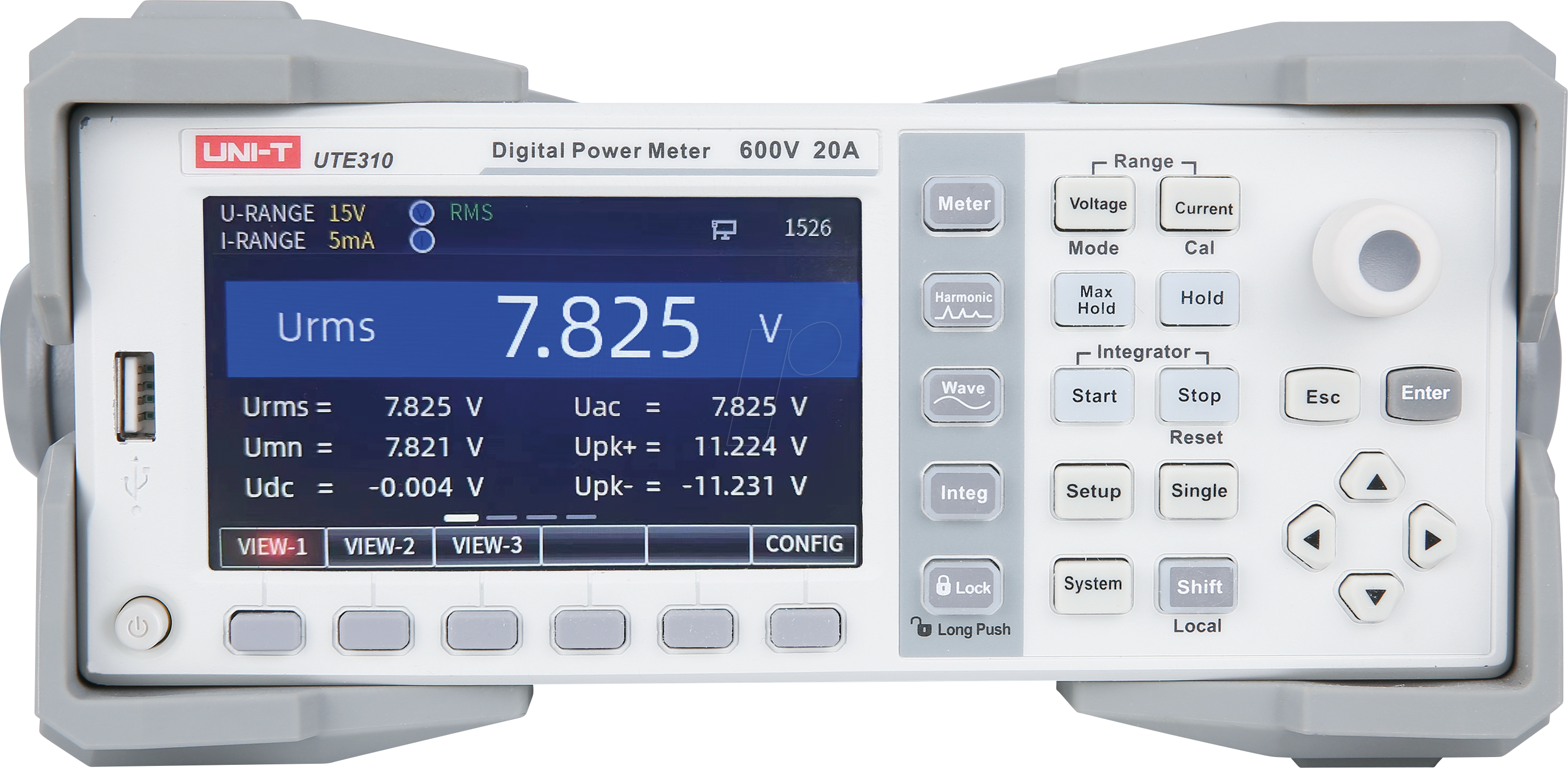 UT E310G - Leistungsmessgerät, USB, LAN, GPIB, Digital I/O, 20 A / 600 V
