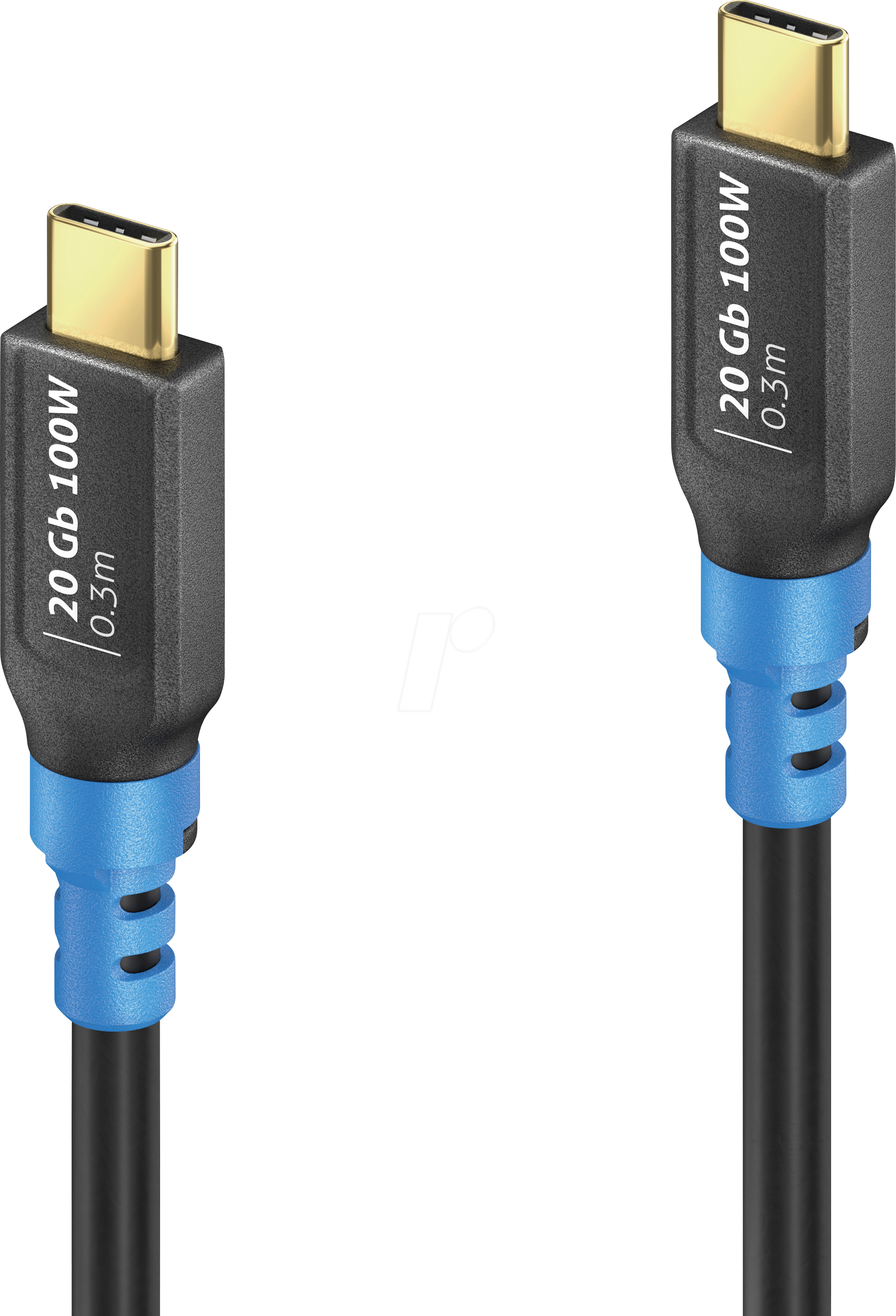 Thumbnail - FI-U400-003 - USB 20 Gb/s-Kabel, C Stecker, 100 W, 0,3 m