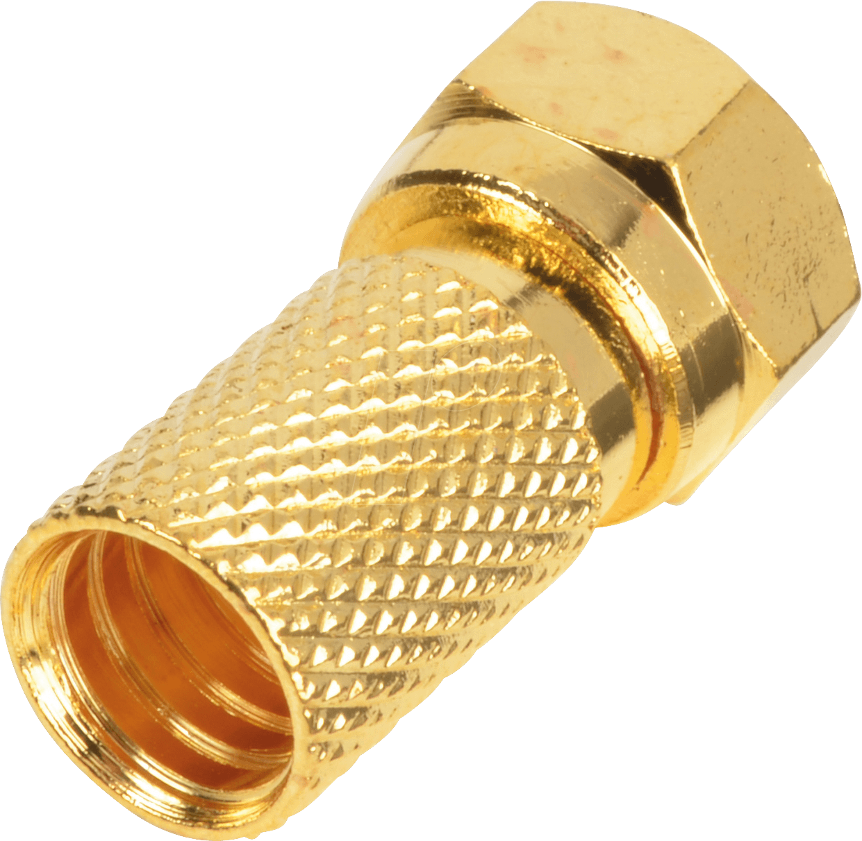 FAS-G 7.5 - F-Stecker, vergoldet, für Ø 7,5 mm Koaxialkabel