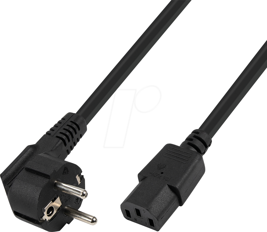 TTL 7102-1,8M - Netzkabel CEE 7/7 auf C13, 1,8 m, schwarz