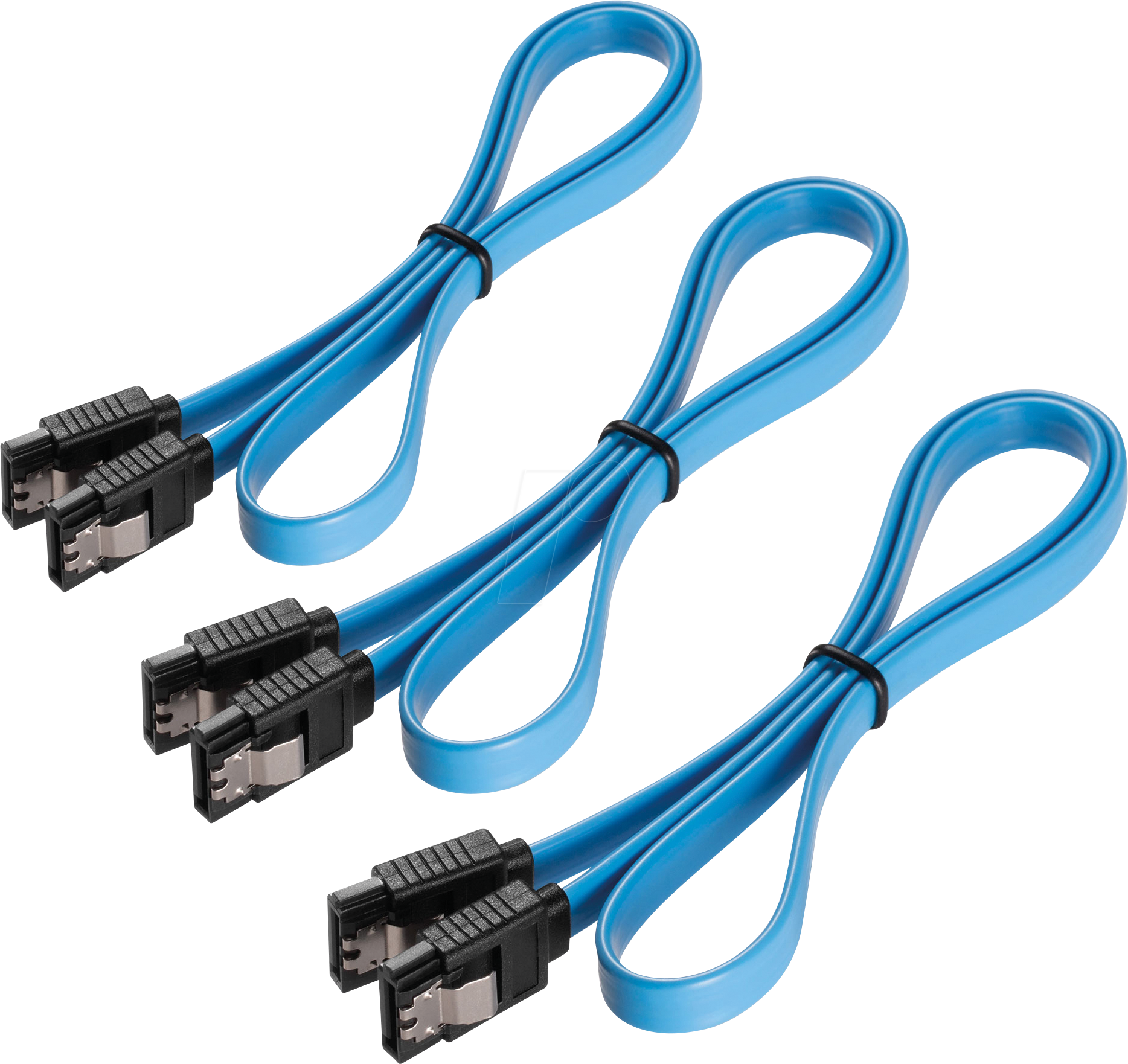 X-SATA010-050B-3 - Kabel-Set, 3x SATA 6 Gb/s St. > St. 50 cm blau