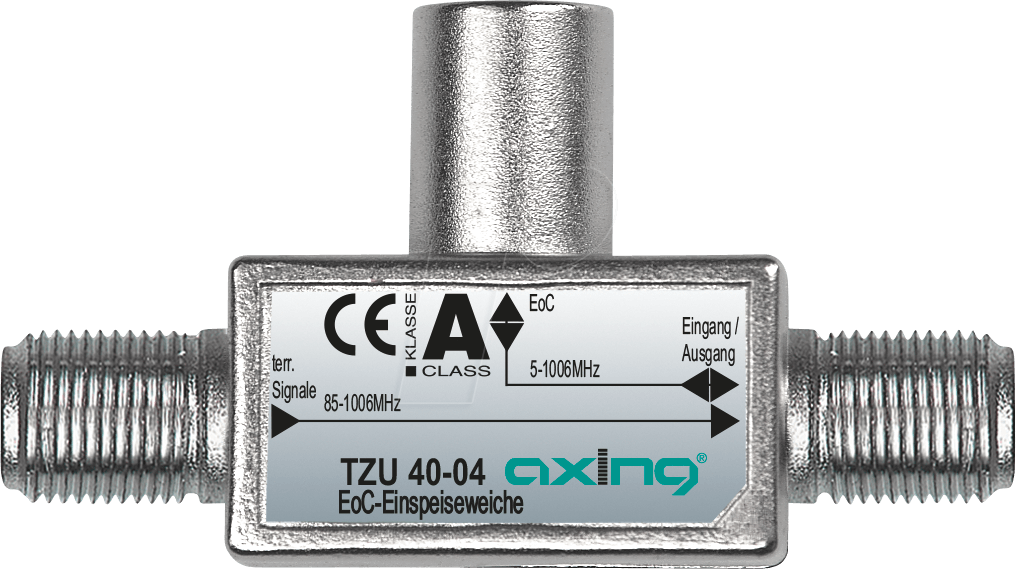 TZU 40-04 - Ethernet over Coax Einspeiseweiche F-Stecker