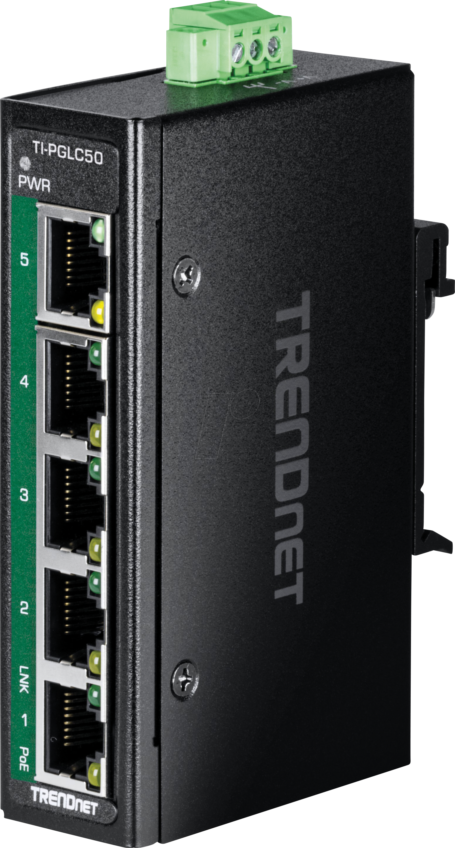 Thumbnail - TRN TI-PGLC50 - Switch, 5-Port, Gigabit Ethernet, PoE+