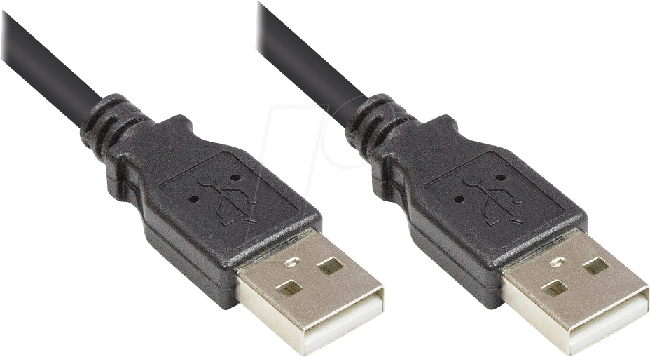 GC 2212-AA1S - USB 2.0 Kabel, A Stecker auf A Stecker, schwarz, 1 m