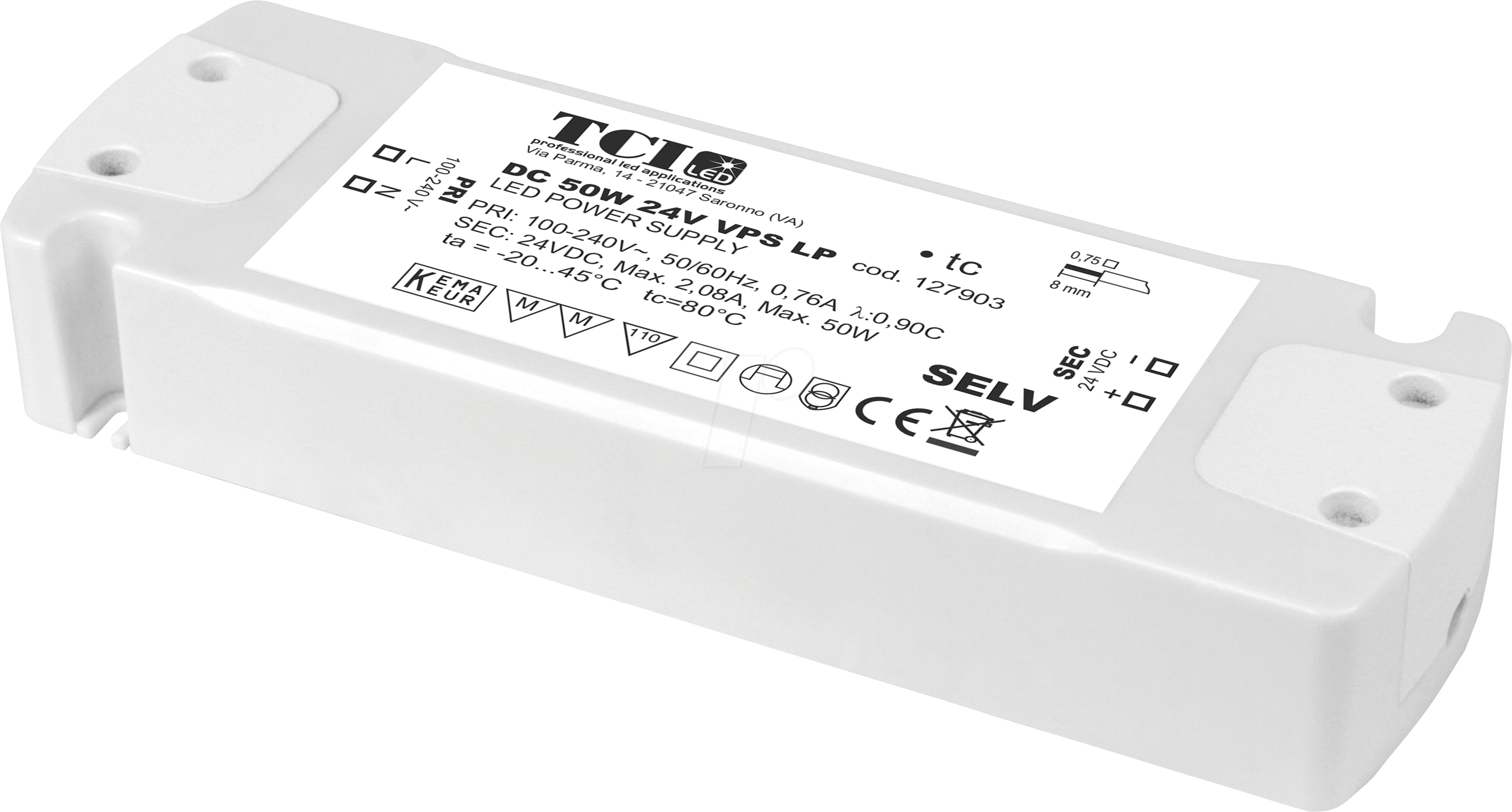 VPS 50 12 LP - LED-Trafo, 50 W, 12 V DC, 4170 mA