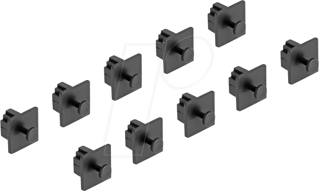 DELOCK 64246 - Staubschutz für RJ10 Buchse mit Griff, schwarz, 10 Stück