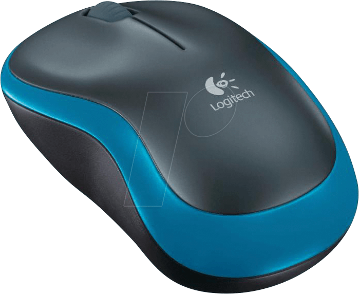 LOGITECH M185 BL - Maus (Mouse), Funk, blau