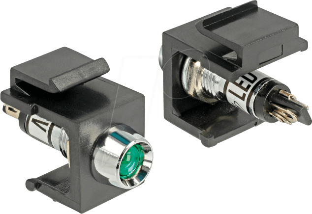 DELOCK 86456 - Keystone LED grün 6 V, schwarz