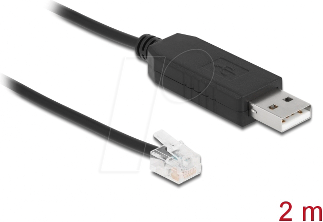 DELOCK 66736 - Adapterkabel USB zu Seriell, ESD Schutz, APC, 2 m