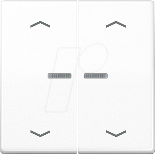 JG AS102KO5PWW - Wippe, 2-fach, alpinweiß, Lichtleiter, Pfeilsymbole