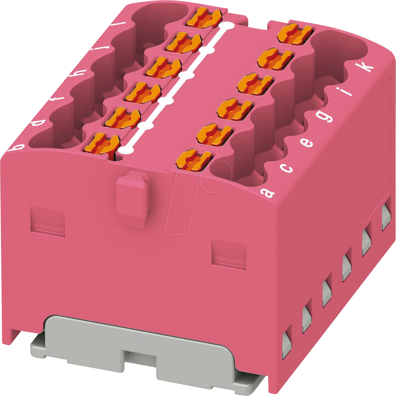 PHOE 3002789 - Verteilerblock PTFIX, 12X1,5, pink
