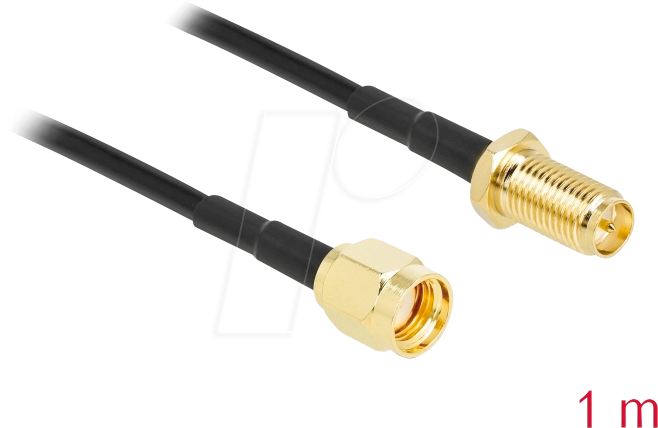 DELOCK 90443 - RP-SMA St. zu RP-SMA Bu. LMR/CFD100 1 m