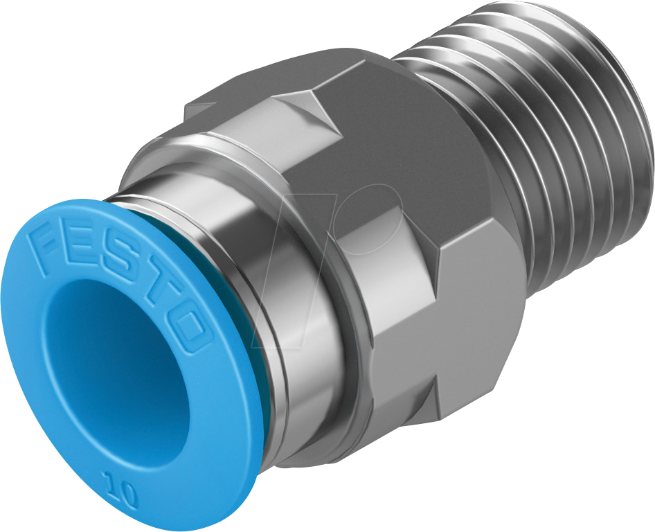 FESTO 153008 - Steckverschraubung, gerade, mit Außensechskant, R3/8 Ø 10 mm