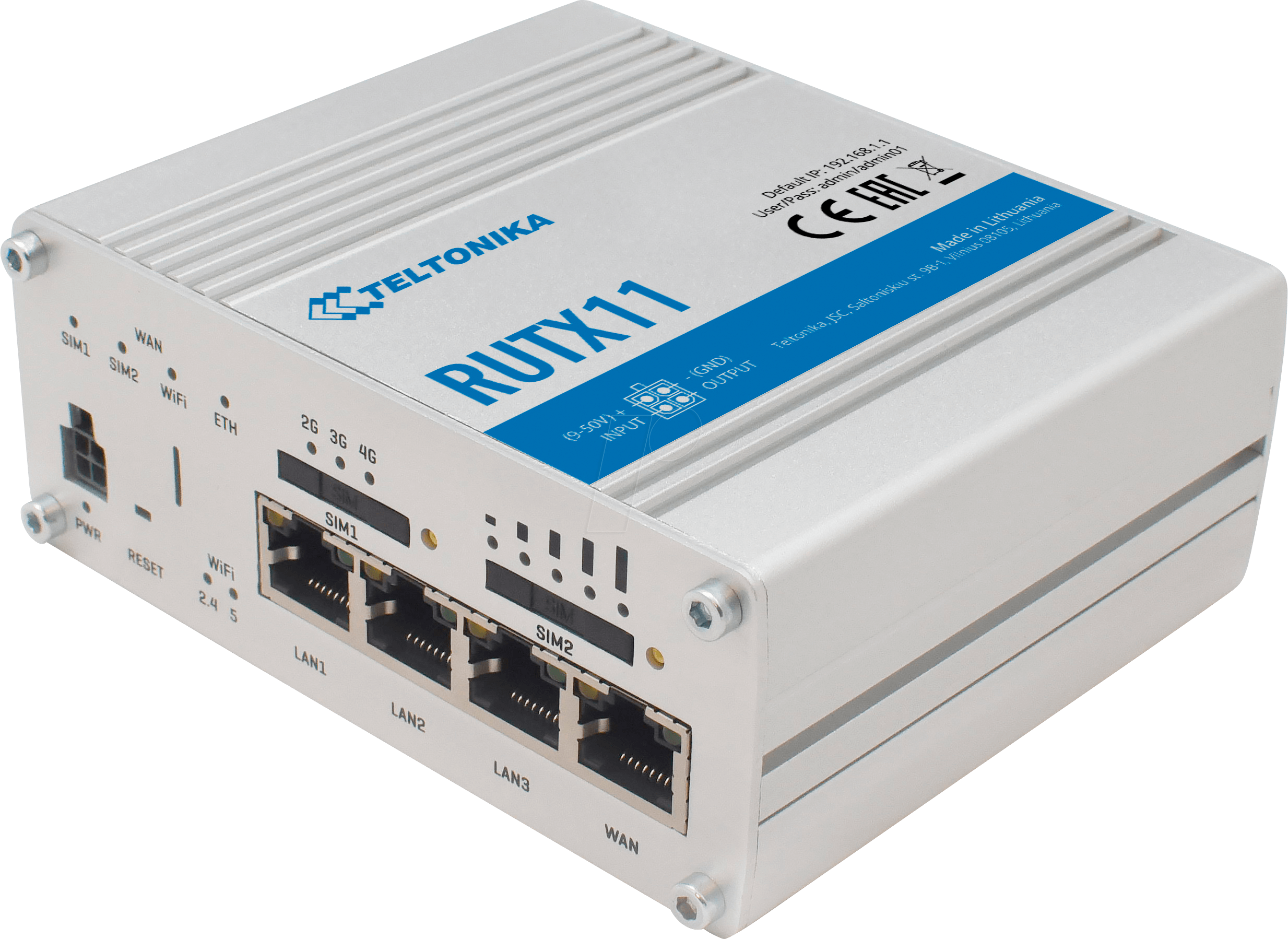 TELTONIKA RUTX11 - LTE Cat6, IoT Router, 4GE, AC WLAN, MU-MIMO, Dual SIM,