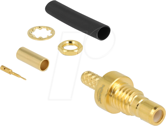 DELOCK 91787 - SMB Buchse zum Crimpen RG-174 / RG-316 mit passendem Schrumpfsch