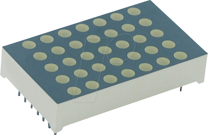 TC12-11SURKWA - Punktmatrix-Display, 5x7, Hyper Red, gem. Kathode, 39,0x22,9