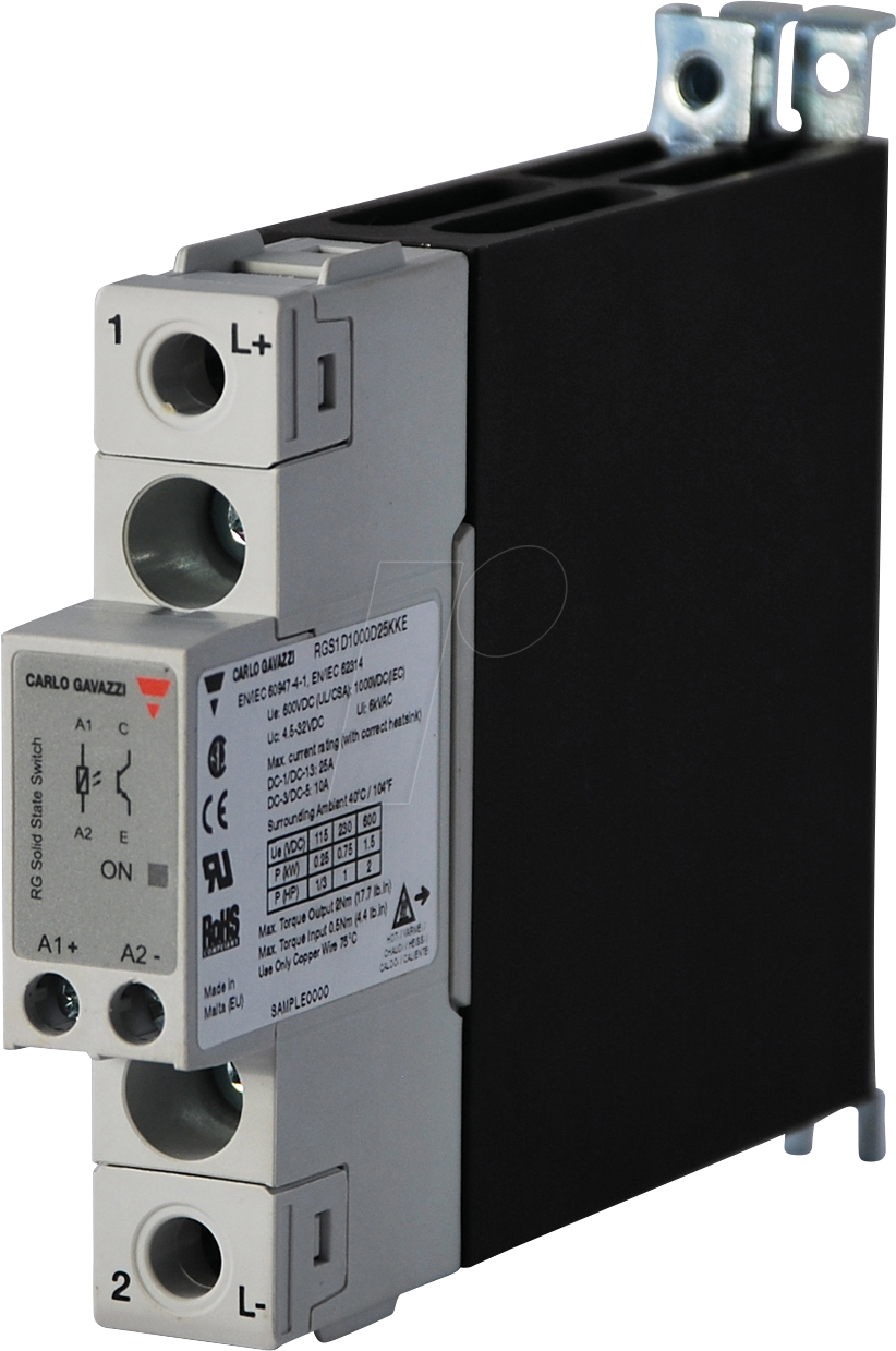 Thumbnail - RGC1A60A30KKE - Halbleiterrelais RGC1 , Kühlkörper, 1-pol, 30 A, 42 - 660 V AC