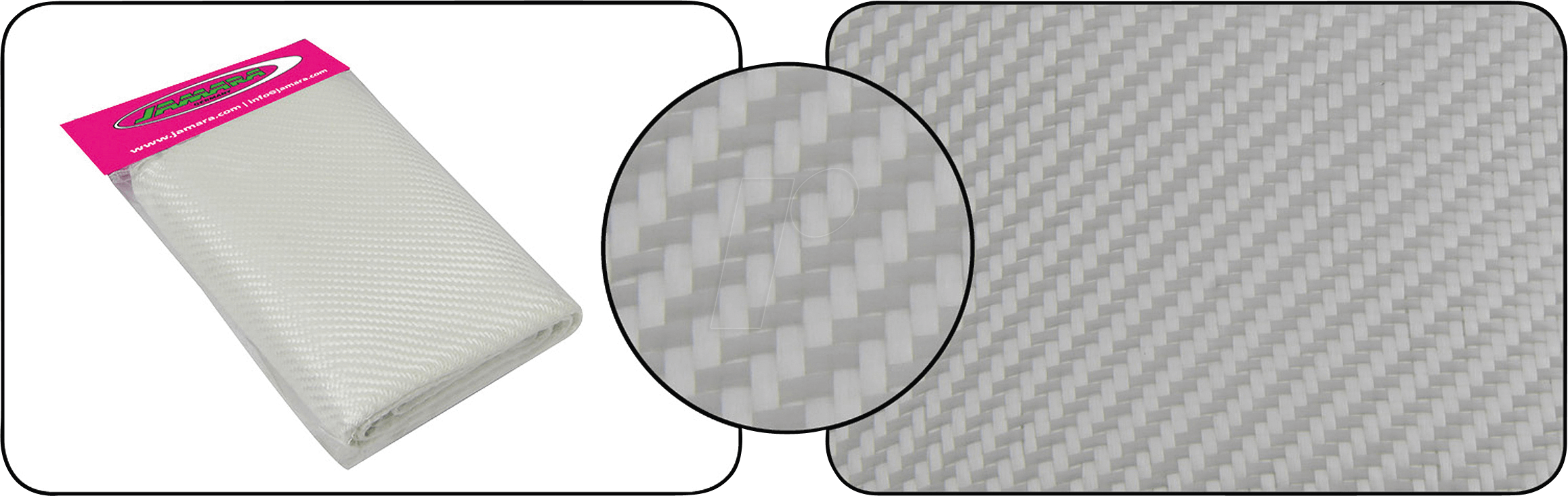 JAMARA 232514 - Glasgewebe, 1000 x 1000 mm, 280g, Köper