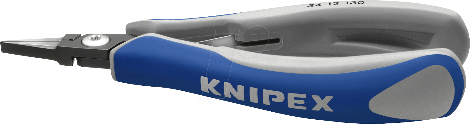 KN 34 12 130 - Präzisions-Elektronik-Greifzange, 130 mm, brüniert, Kopf poliert