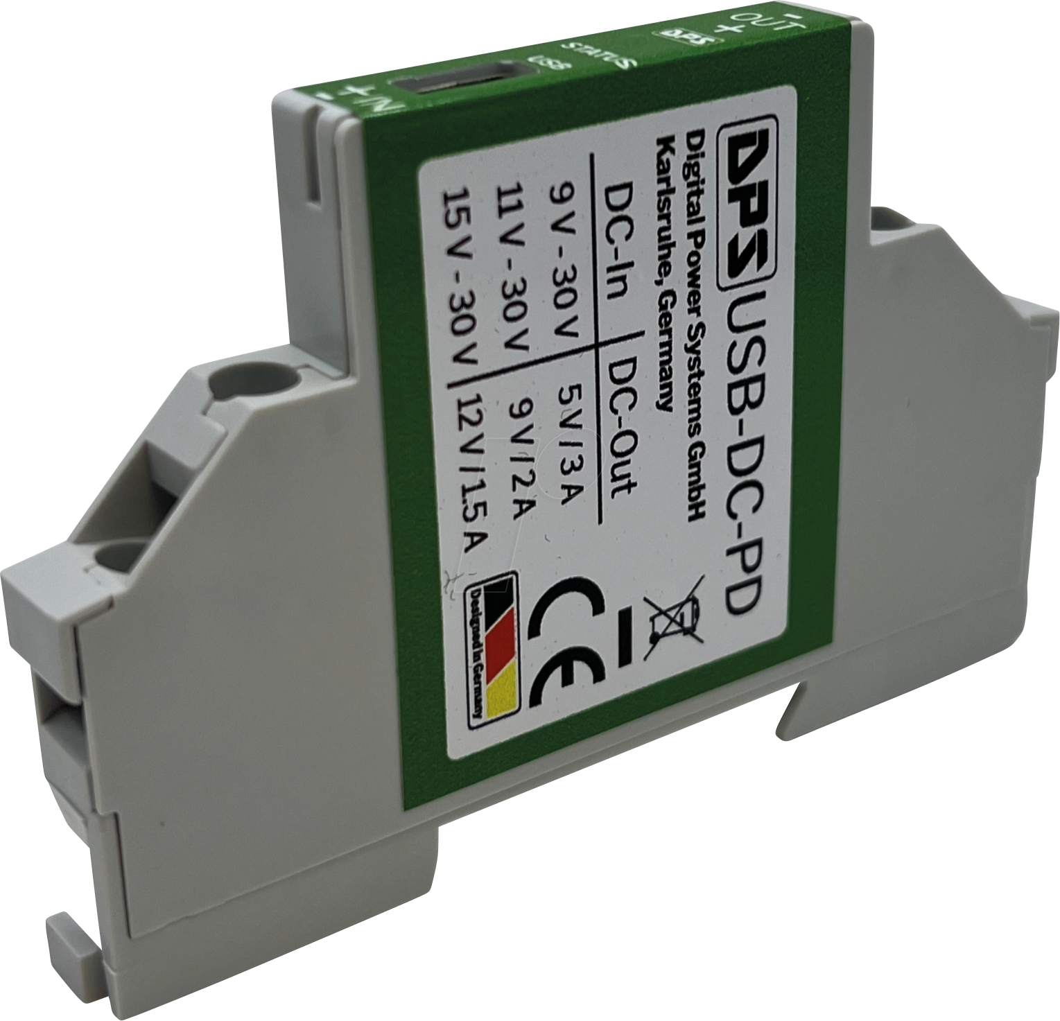 DPS USB-DC-PD - Schaltnetzteil, Hutschiene, 30 V, 15 W, USB-C