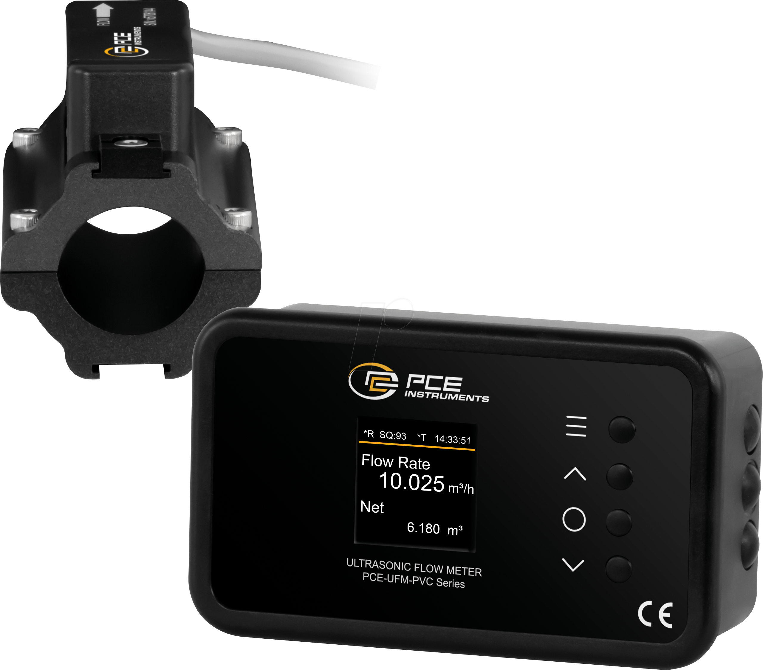 PCE UFM 25PVC - Durchflussmesser zum Festeinbau PCE-UFM 25PVC