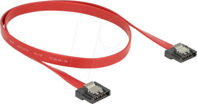 Thumbnail - DELOCK 83835 - Kabel SATA FLEXI 6 Gb/s 50 cm rot Metall