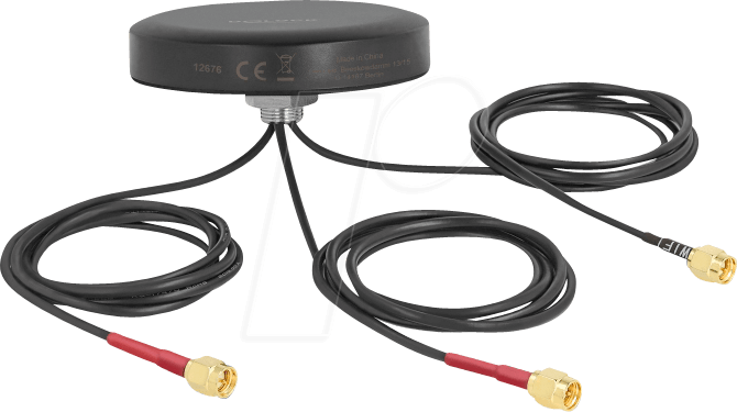 Thumbnail - DELOCK 12676 - LTE-MIMO WLAN Antenne, 3 x SMA Stecker, outdoor
