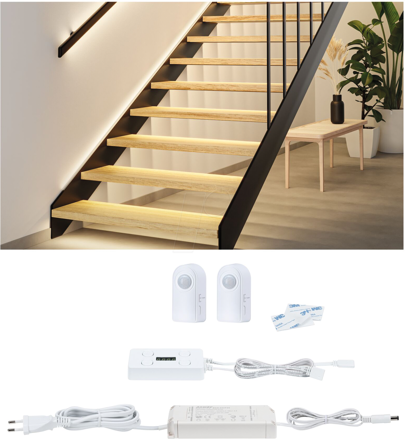 PLM 71217 - LED-Streifen MaxLED Stair, Installationsset