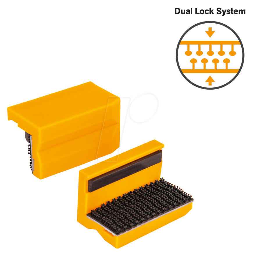 BERN 9 900 K50K4 - Schonbacken mit Klettverschluss, Kunststoff-Prismen, 50 mm, 1 Pa