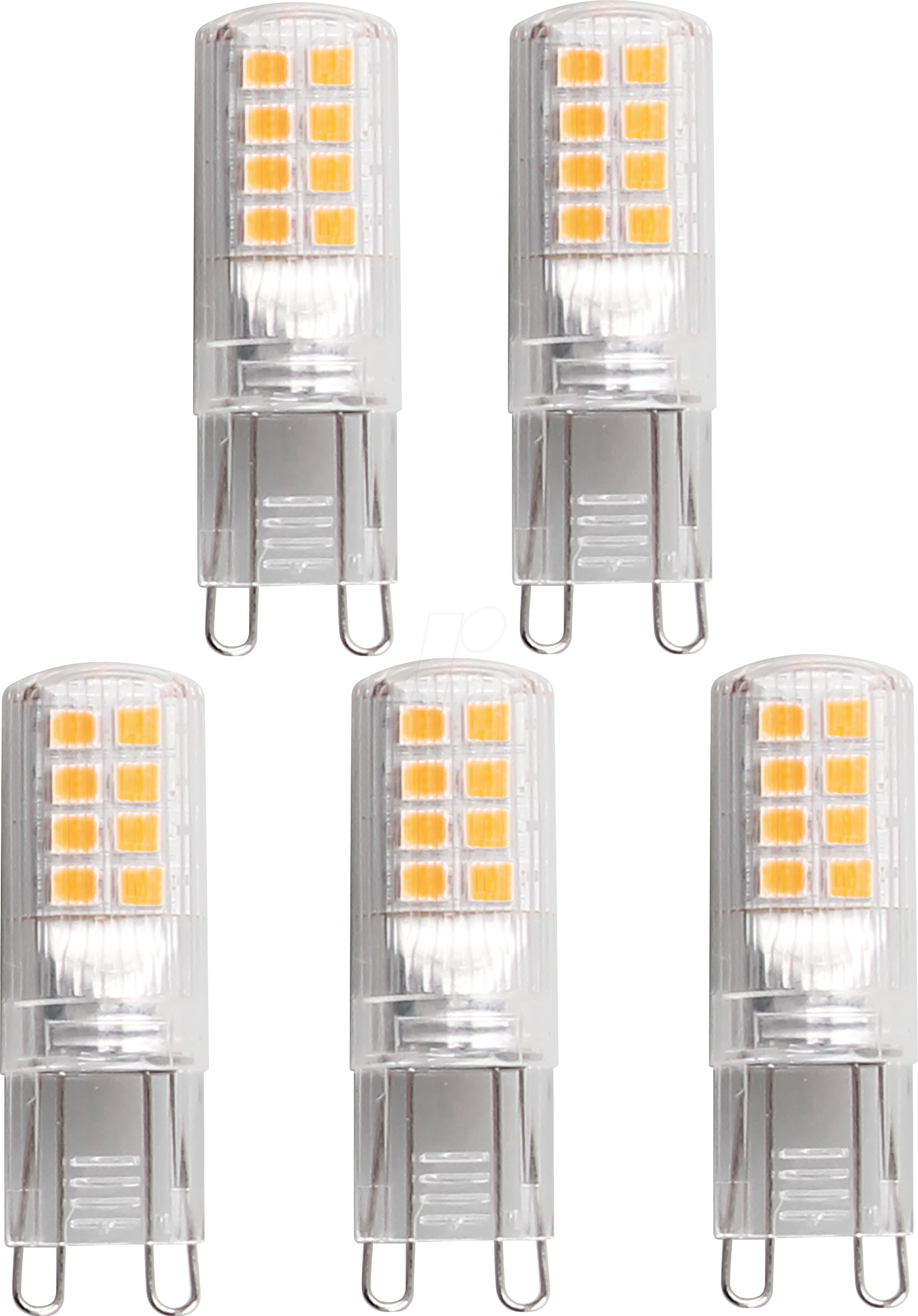 BLULAXA 49709 - 5x LED Stiftsockellampe G9, 2,6 W, 320 lm, warmweiß