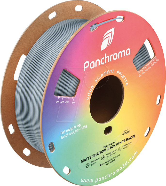 POLYMAKER CA4049 - Filament, Panchroma PLA, Dual Matte Shadow Black, 1,75 mm, 1 kg