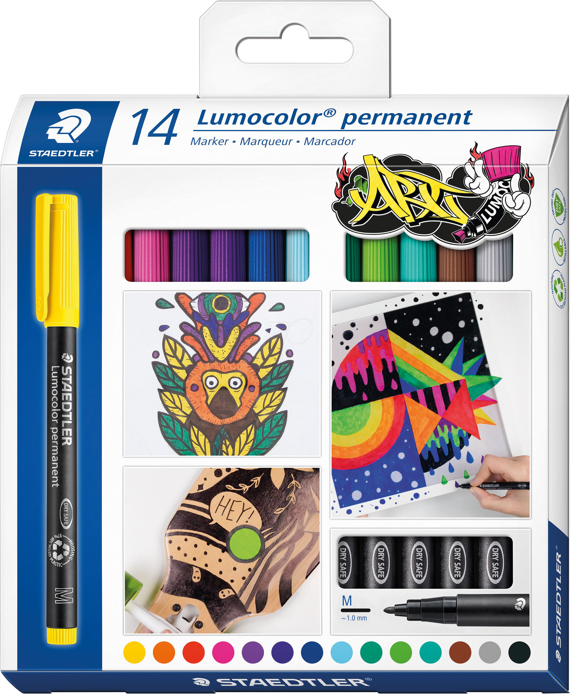 Thumbnail - STAEDTLER 317C14 - Permanent-Universalstift M, Set, 14 Farben