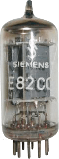 TUBE E82CC - Elektronenröhre, Doppeltriode, Noval, 9-pol, 6,3 / 12,6 V