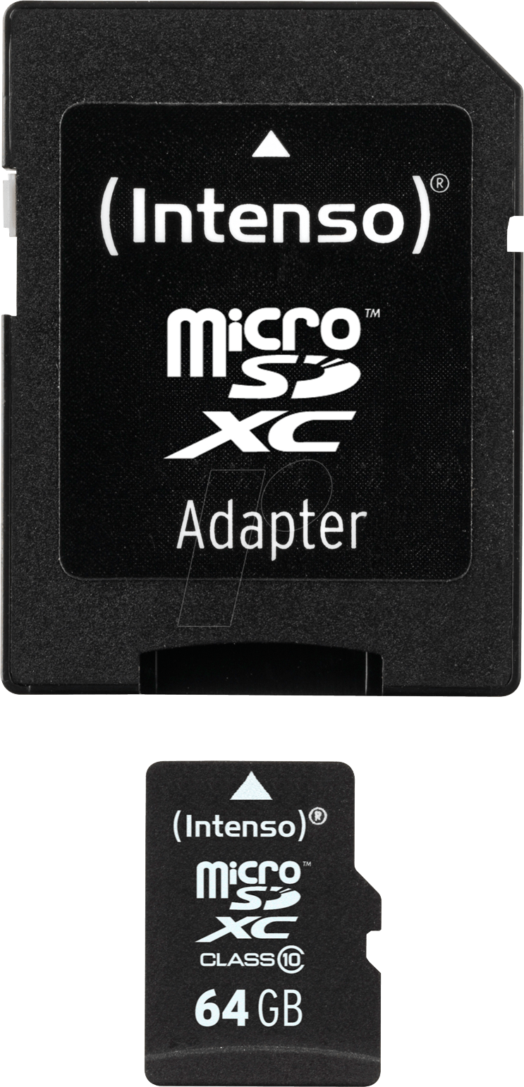 Thumbnail - INTENSO 3413490 - MicroSDXC-Speicherkarte 64GB, Intenso Class 10