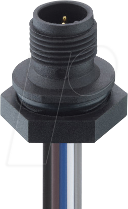 Thumbnail - LUT 1230-08-100 - Einbausteckverbinder, M12 ,8 pol, Stecker, schwarz
