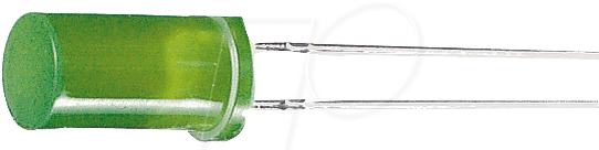 V 520 - Flat-LED, 5,0 mm, bedrahtet, rot, 3 mcd, 100°