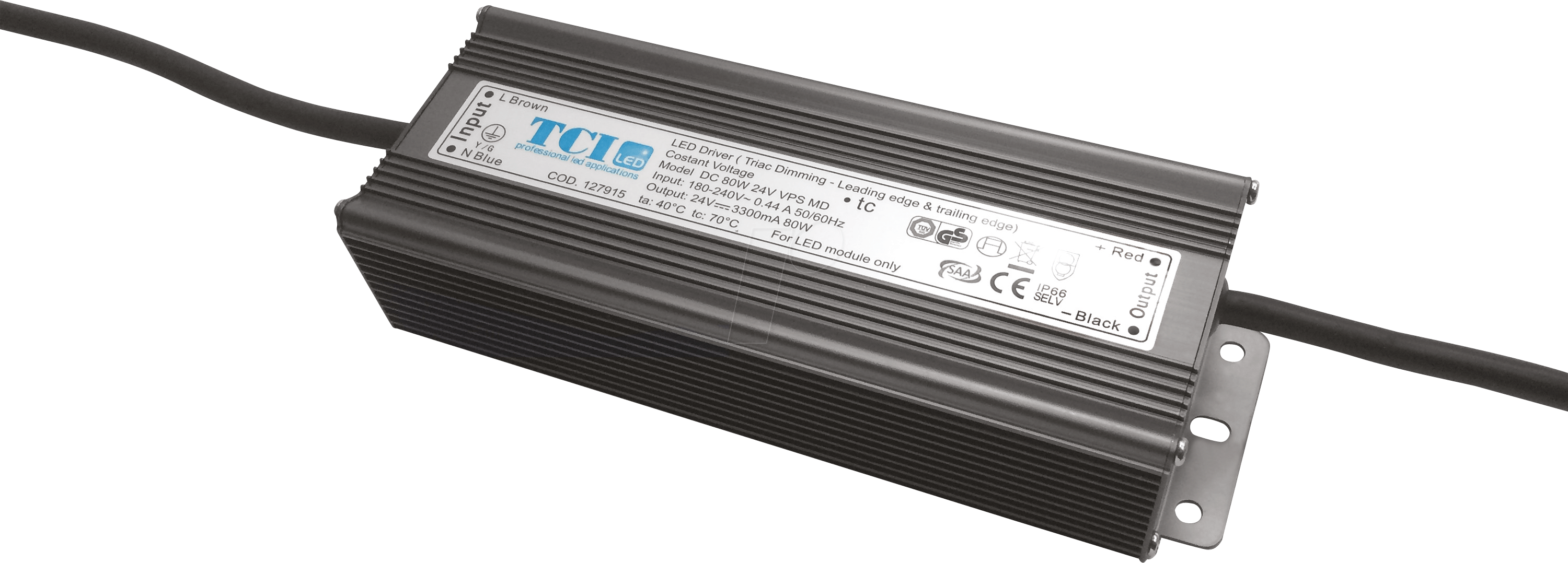 MD 80 24 - LED-Trafo, 80 W, 24 V DC, 3333 mA