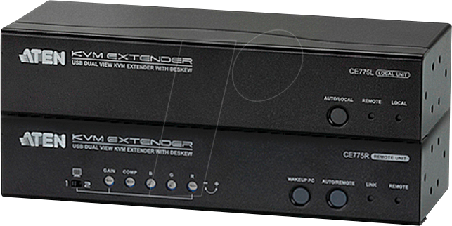 ATEN CE775 - KVM Extender Set, VGA, Audio, USB, RS-232, 300 m
