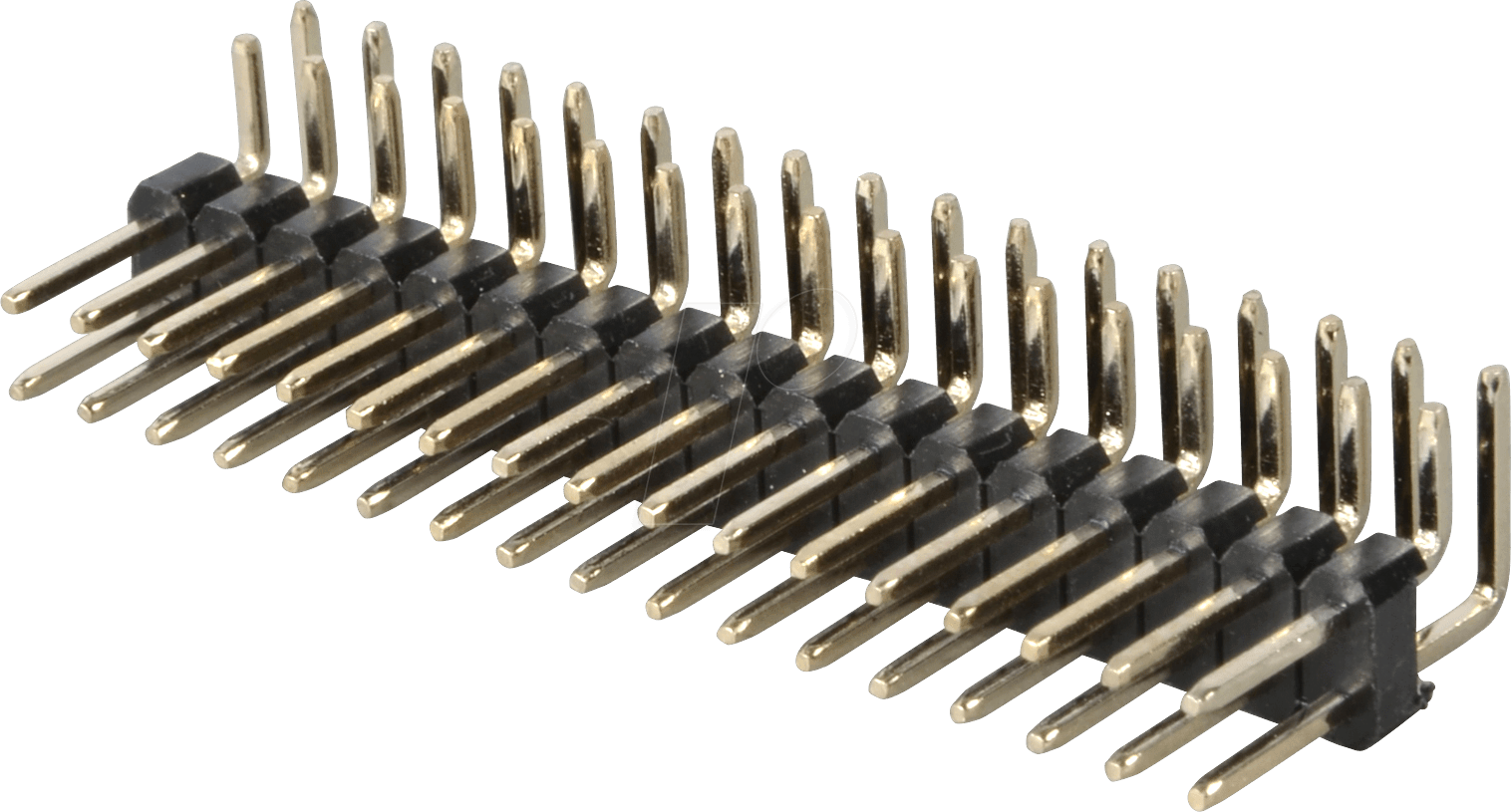 SL 2X17W 2,54 - 2x17pol. Stiftleiste, gewinkelt, RM 2,54