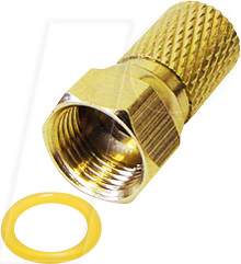 MATR FFZL0/7DGL - Twist-On F-Stecker, für Ø 7,0 mm Antennenkabel