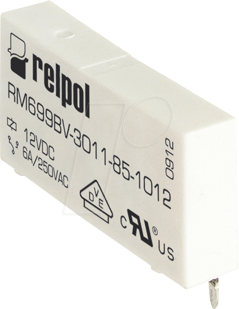 RPL RM699BV 12DC - Leistungsrelais monostabil, THT, 12 V DC, 10 A, 1 Schließer (NO)