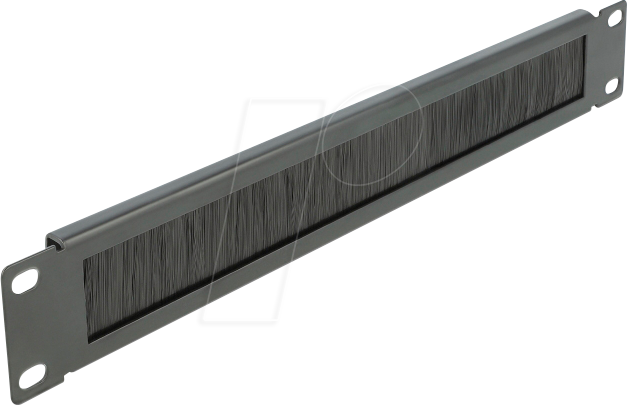 DELOCK 66288 - Kabeldurchführung 1HE mit Bürstenleiste, schwarz