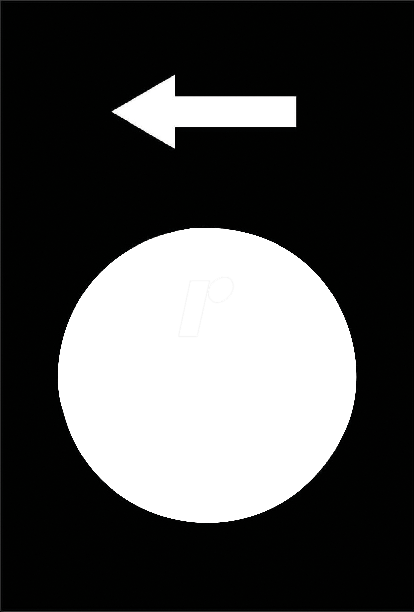 ZB2BY2904 - Bezeichnungsschild, links oder Senken, 30 x 40 mm