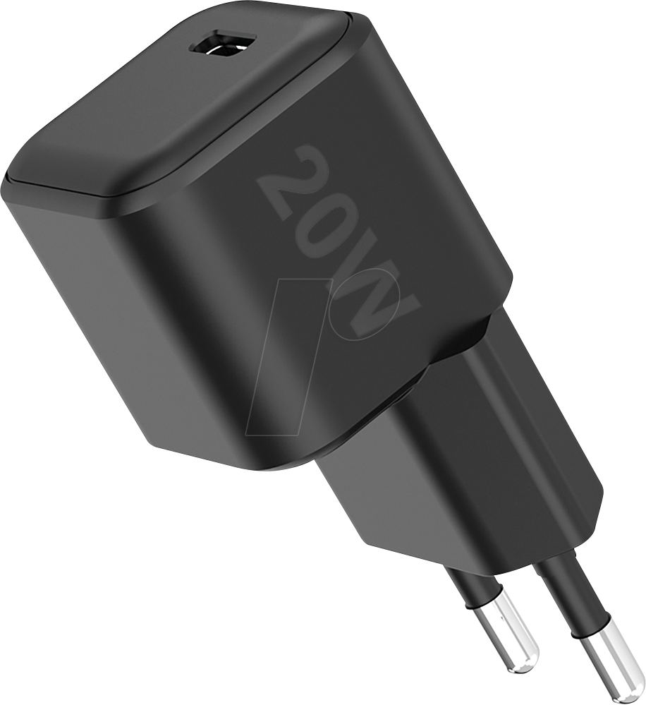 Thumbnail - FONTASTIC 264580 - USB-Ladegerät, 20W, 1xUSB-C (PD), GaN, schwarz