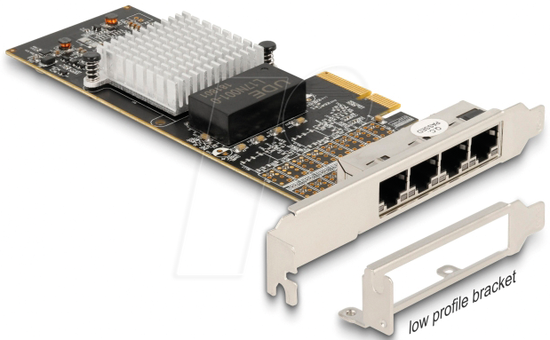 DELOCK 88606 - Netzwerkkarte, PCI Express, 4x Gigabit Ethernet